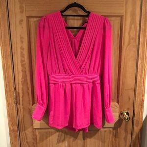Hot pink romper